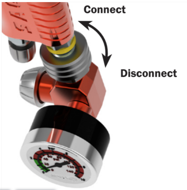 Sagola RC1 Air Flow Regulator with Pressure Gauge
